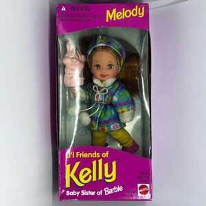 NRFB 1995 Barbie Li’l Friends of Kelly Melody Doll - Vintage
